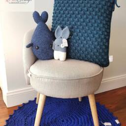Crochet Bobble Cushions With Insert - Handmade Cushion Modern Decor Throw Pillow - thumbnail 2