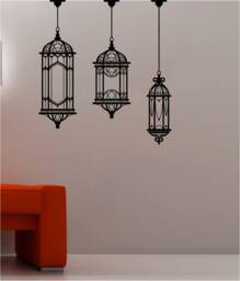 Arabic Lantern Wall Art Stickers Vinyl Decals X3 Light/Lamp Home Decoration - thumbnail 1