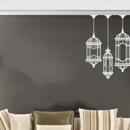 Arabic Lantern Wall Art Stickers Vinyl Decals X3 Light/Lamp Home Decoration - thumbnail 3