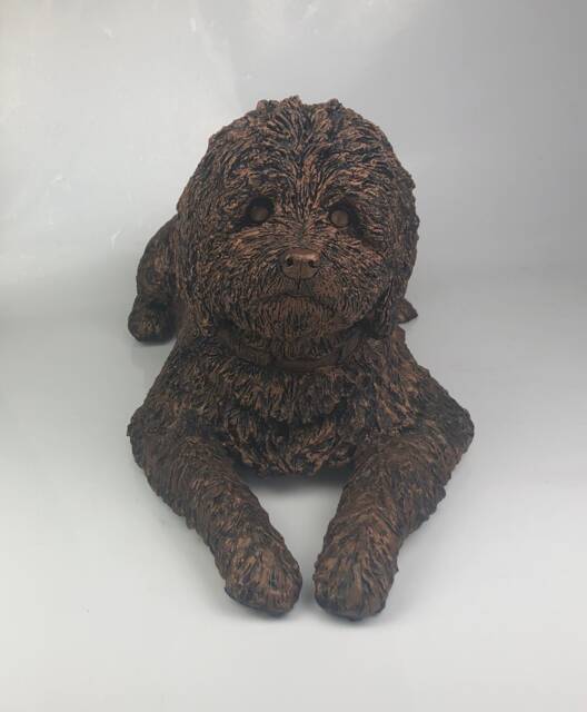 Pet Memorial, Clay Sculpture, Portrait, Dog Custom Sculpture With Toy - image 1