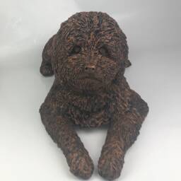 Pet Memorial, Clay Sculpture, Portrait, Dog Custom Sculpture With Toy - thumbnail 2