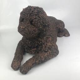 Pet Memorial, Clay Sculpture, Portrait, Dog Custom Sculpture With Toy - thumbnail 4