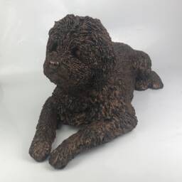 Pet Memorial, Clay Sculpture, Portrait, Dog Custom Sculpture With Toy - thumbnail 3