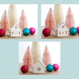 White Christmas Village Putz House Kit in Mini Or Tealight Size- Holiday Party Craft, Gift Under 20 - Bungalow - thumbnail 3