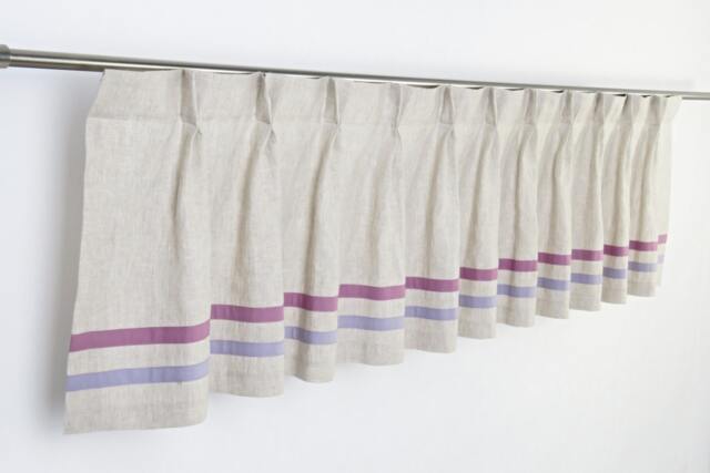 Lavender French Pleat Modern Linen Girl Window Valance-Baby Nursery Valence - Purple Cotton Elegant Valance-Custom Vale Girl - image 1