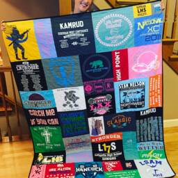 Custom T-Shirt Memory Quilt Throw Size Keepsake - thumbnail 2