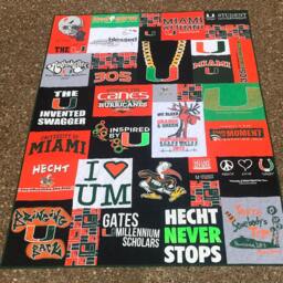 Custom T-Shirt Memory Quilt Throw Size Keepsake - thumbnail 3
