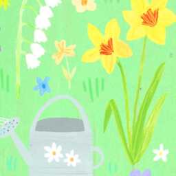 Here Comes The Sun Print - Spring Easter Nature Daffodills Flowers Pretty Garden Green Nursery Kids Room Children's Wall Art - thumbnail 2