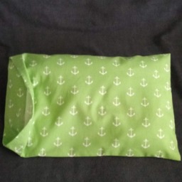 Green With White Anchor Pillow Case/ Newborn Toddler Children Kids Boy's Case - thumbnail 3