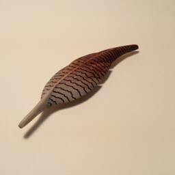 Hand Carved American Wigeon Feather With Magnet - thumbnail 3