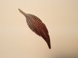 Hand Carved American Wigeon Feather With Magnet - thumbnail 1