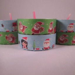 Christmas Tealight Candles, Washi Tape Decorated, Set Of 12 - thumbnail 3