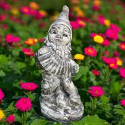 Concrete Gnome Statue With Accordion Elf Playing Figurine Stone Garden Musician Sculpture Outdoor Yard Ornament Music Lover Gift - thumbnail 1