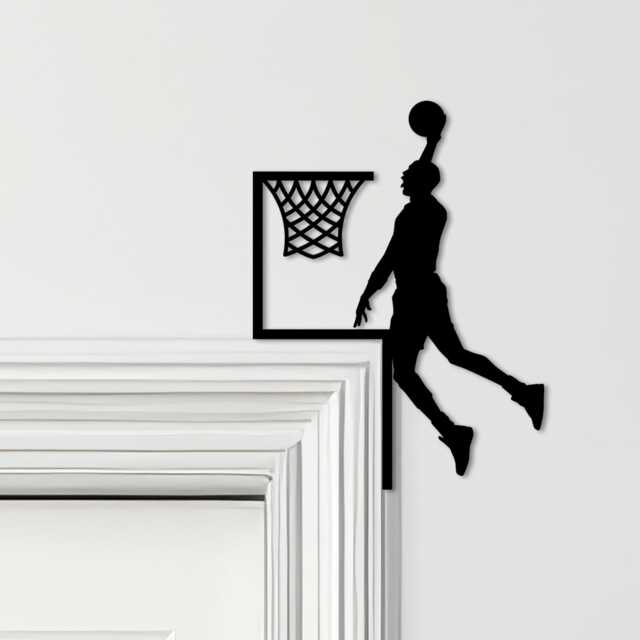 Door Topper Basketball Player Scoring Various Colours Decorative Sign - Sign, Novelty Wall Decor, Frame Art, Art - image 1