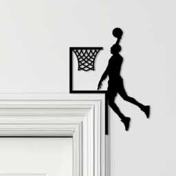 Door Topper Basketball Player Scoring Various Colours Decorative Sign - Sign, Novelty Wall Decor, Frame Art, Art - thumbnail 1