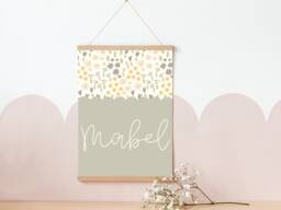 Personalised Girls Flower Name Sign For Room, Nursery Or Playroom - Print Only - thumbnail 1