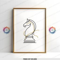 Minimal Chess Prints - Set Of 3 Boho Posters - Player Gift Line Drawing Print Home Decor Lover Wall Art Kids Gifts - thumbnail 3