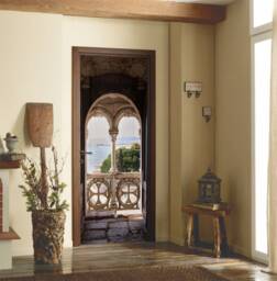 Door Wall Sticker Sea View From The Tower Bel??m/ Moroccan Wallpaper/ 3D Mural/ Bel??m Decal/ Belem/ Vinyl Wraps - thumbnail 1