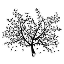 Tree Sticker Decal - Wall Birch Art Vinyl Nursery Stickers Nature Botanical Trees Decals Forest Decor Natural Big Leaf Peel & Stick - thumbnail 2
