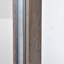 Designer Led Floor Lamp Made Of Wenge & Stainless Steel - thumbnail 3