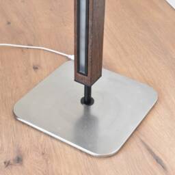 Designer Led Floor Lamp Made Of Wenge & Stainless Steel - thumbnail 2