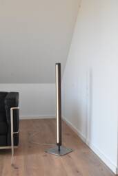 Designer Led Floor Lamp Made Of Wenge & Stainless Steel