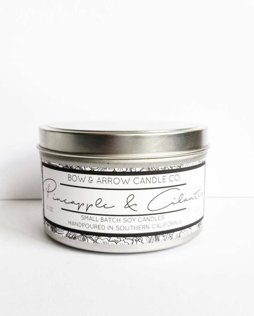 Pineapple Cilantro Natural Soy Candle 8 Oz - Eco-Friendly Candles Scented Spring Gift Idea - image 1