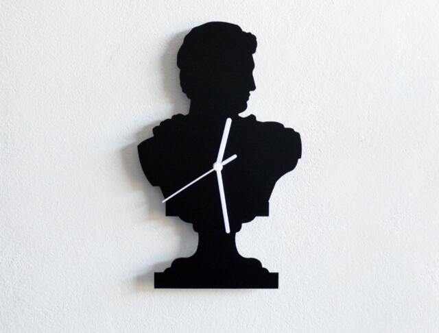 Greek Statue Bust Silhouette Wall Clock - image 1
