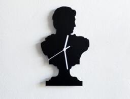 Greek Statue Bust Silhouette Wall Clock - thumbnail 1