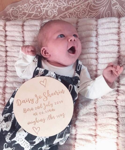 Baby Birth Announcement Sign & Wall Plaque - Milestone, Nursery Decor, Sign, Photo Prop, Hello World, Arrival - image 1