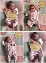Baby Birth Announcement Sign & Wall Plaque - Milestone, Nursery Decor, Sign, Photo Prop, Hello World, Arrival - thumbnail 4