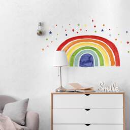 Rainbow & Stars Ink Style Children's Room Decor Removable Wall Stickers Decal Home D??cor Art Mural Fantasy Princess - thumbnail 3