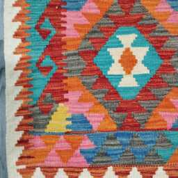 Kilim Rug Multicolour, Handmade Artisan Afghan Turkish Scandinavian Navajo Bohemian Flatweave Wool Multicolour 123x87 cm - thumbnail 4