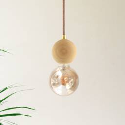 Wood Pendant Light Minimal Chandelier Lighting Edison Hanging Lamp Geometric Modern Home Decor