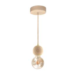 Wood Pendant Light Minimal Chandelier Lighting Edison Hanging Lamp Geometric Modern Home Decor - thumbnail 3