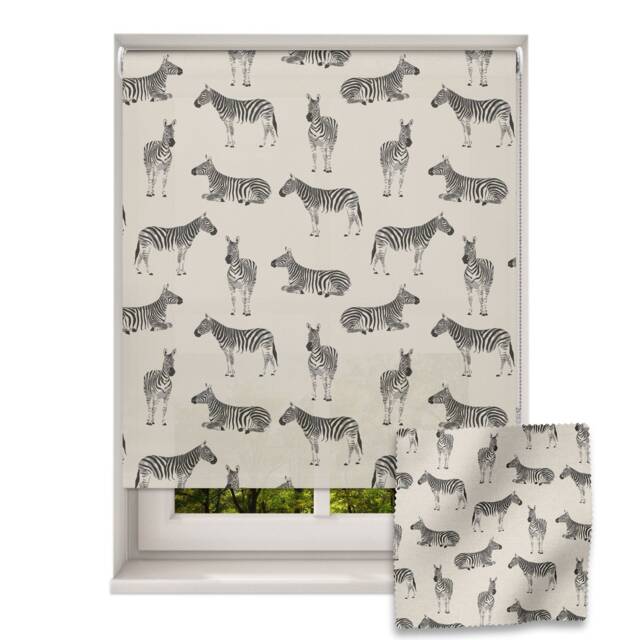 Safari Zebras Roller Blind, Children's Made To Measure, Zebra Blind - image 1
