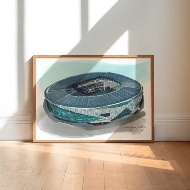 Tottenham Hotspur Stadium Art Print Spurs Football Gift - image 1