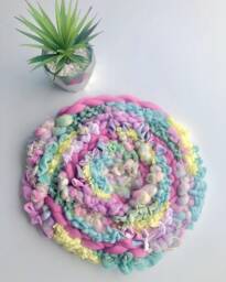Candy Shop 12-Inch Round Woven Wall Hanging - thumbnail 1