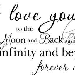 I Love You To The Moon & Back Vinyl Wall Decal - thumbnail 2