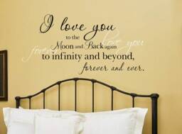 I Love You To The Moon & Back Vinyl Wall Decal - thumbnail 1