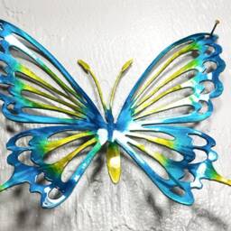 Metal Butterfly Wall Art, Decor, Garden, Aluminum Butterfly, Outdoor Butterflies For Girls Room - thumbnail 4