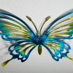 Metal Butterfly Wall Art, Decor, Garden, Aluminum Butterfly, Outdoor Butterflies For Girls Room - thumbnail 3