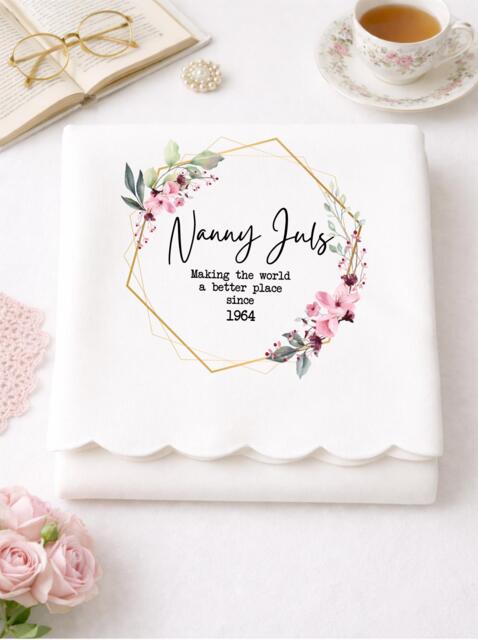 Personalised Nanny Throw Blanket, Mothers Day Gift For Nannie, Birthday Grandma, For Her, Custom Gifts - image 1