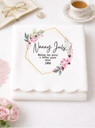 Personalised Nanny Throw Blanket, Mothers Day Gift For Nannie, Birthday Grandma, For Her, Custom Gifts - thumbnail 1
