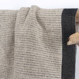 Bathroom Mat Made Of Linen Cotton Blend Fabric, Terry Bath Mat, Floor D??cor, Farmhouse Organic Rug - thumbnail 4