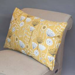 Scandinavian Floral Style Cushion. 100% Cotton, 23X15 - thumbnail 1