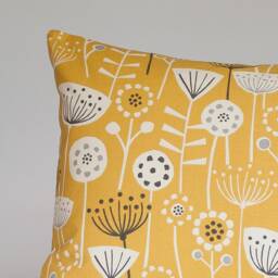 Scandinavian Floral Style Cushion. 100% Cotton, 23X15 - thumbnail 2