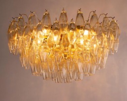 Modern Chandelier Murano Polyhedron - Glass Hand-Blown Italy Italian Design - thumbnail 1