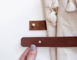 Leather Curtain Tieback Hooks Nursery Window Treatments Tie Back Holder Rustic Kitchen Decor Loop Scandinavian Modern