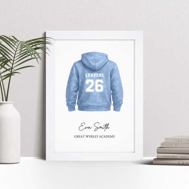 Personalised Leavers 2026 Hoody Print, School Leaving Gift, Custom Wall Art - image 1